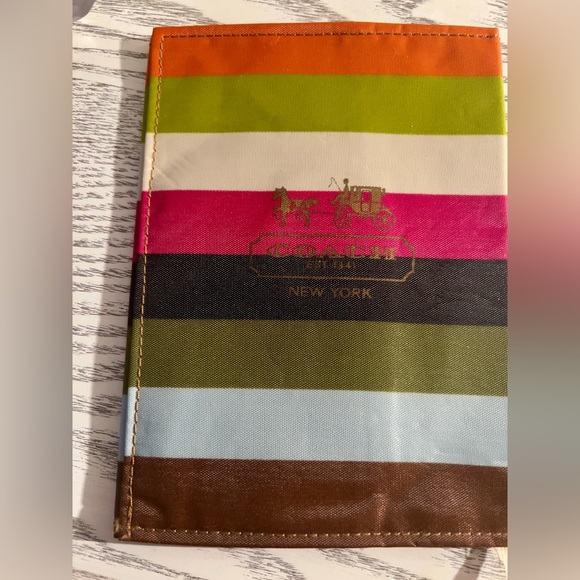 Coach Accessories - Coach Twilly Stripe Passport book cover item with keychains
